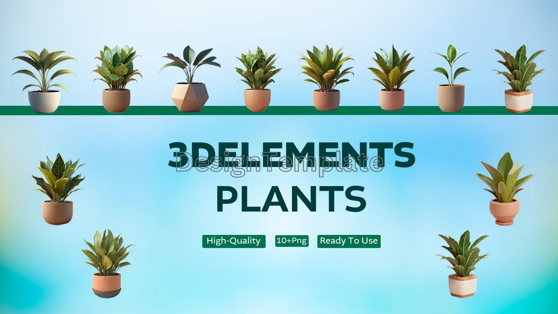 Botanical Beauties Plants 3D Elements Collection